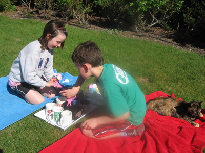 Dyeing Easter eggs