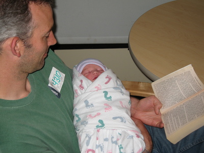 Evya Rose's first morning