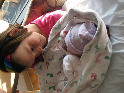 Evya Rose meets the family