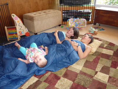 Saturday morning double sleeping bag
