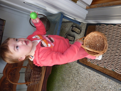 Early Easter egg hunt at Grammie's and Opa's