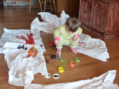 Painting wrapping paper 