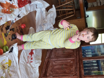Painting wrapping paper 