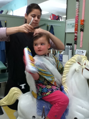 Evya's first haircut